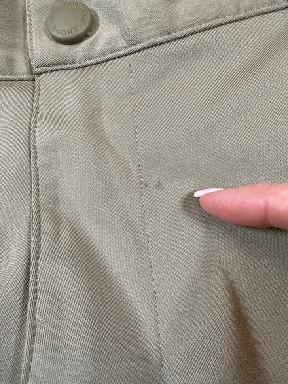 Rhone Mens Commuter Pants Khaki Size 32 X 32 Button & Zipper Front (Y710) - Picture 4 of 8